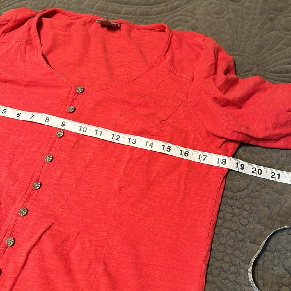 J JILL Orange Top.   Size Small - Picture 9 of 10